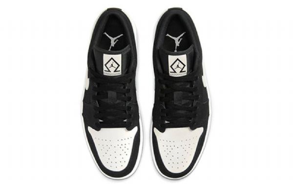 Nike Air Jordan 1 Low Tops Se Retro Basketbalové Boty Pro Muže Černá Bílý