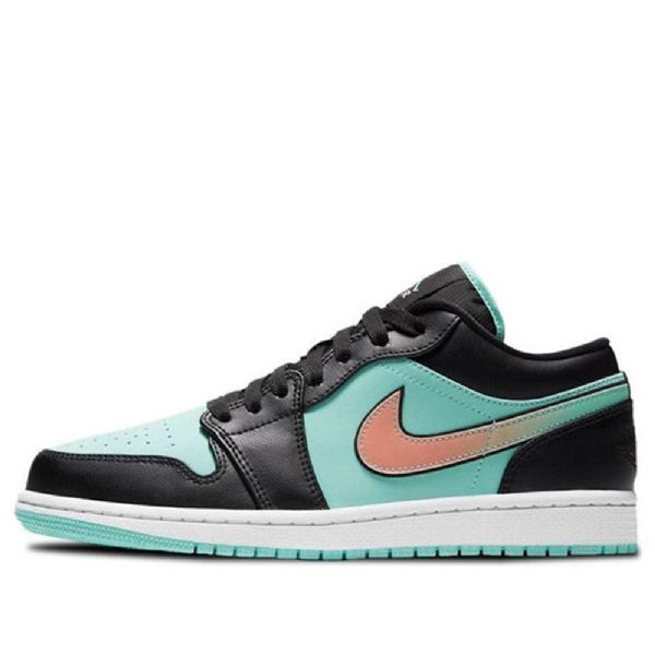 Nike Air Jordan 1 Low Tops Se Retro Basketbalové Boty Pro Muže Černá Tyrkysová