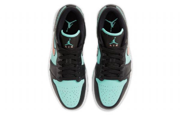 Nike Air Jordan 1 Low Tops Se Retro Basketbalové Boty Pro Muže Černá Tyrkysová