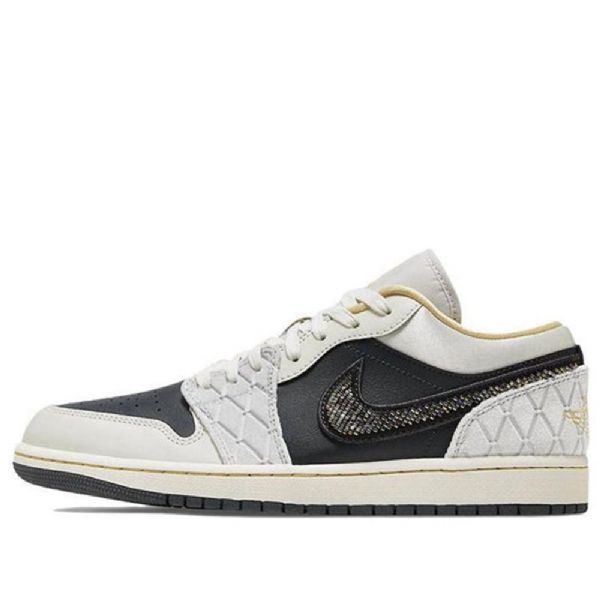 Nike Air Jordan 1 Low Tops Se Retro Basketbalové Boty Pro Muže Khaki Černá