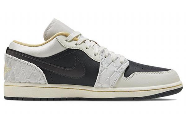 Nike Air Jordan 1 Low Tops Se Retro Basketbalové Boty Pro Muže Khaki Černá