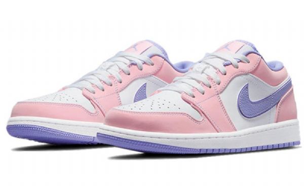 Nike Air Jordan 1 Low Tops Se Retro Basketbalové Boty Pro Muže Růžově Fialová