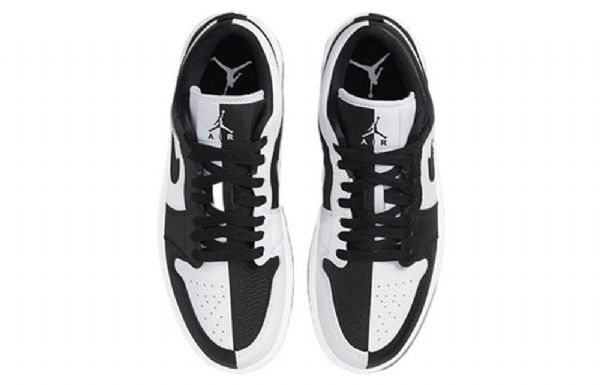 Nike Air Jordan 1 Low Tops Se Retro Basketbalové Boty Pro Ženy Černá Bílý