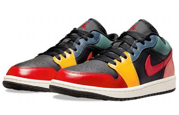 Nike Air Jordan 1 Low Tops Se Retro Basketbalové Boty Pro Ženy Černé