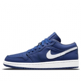 Nike Air Jordan 1 Low Tops Se Retro Basketbalové Boty Pro Ženy Deep Royal Modrý
