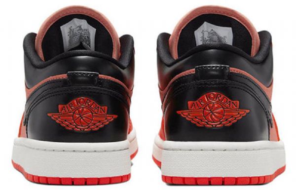 Nike Air Jordan 1 Low Tops Se Retro Basketbalové Boty Pro Ženy Oranžově Černá