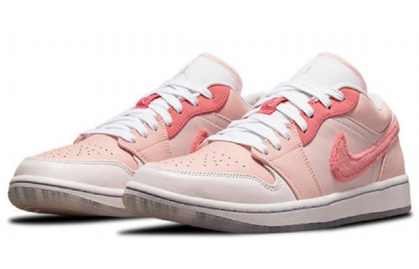 Nike Air Jordan 1 Low Tops Se Retro Basketbalové Boty Pro Ženy Růžové
