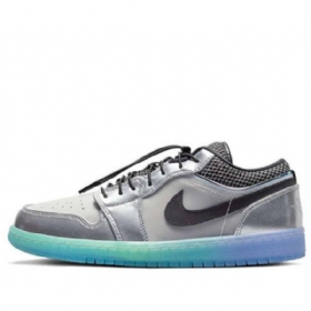 Nike Air Jordan 1 Low Tops Se Retro Basketbalové Boty Pro Ženy Stříbrné
