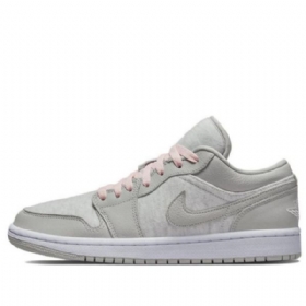 Nike Air Jordan 1 Low Tops Se Retro Basketbalové Boty Pro Ženy Světle Šedé