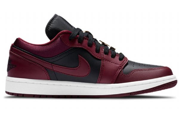 Nike Air Jordan 1 Low Tops Se Retro Basketbalové Boty Pro Ženy Vínově Bílé
