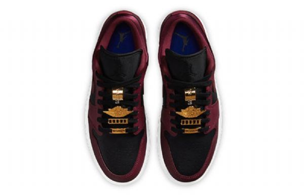 Nike Air Jordan 1 Low Tops Se Retro Basketbalové Boty Pro Ženy Vínově Bílé