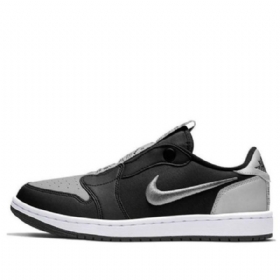 Nike Air Jordan 1 Low Tops Slip Retro Basketbalové Boty Pro Ženy Černá Šedá