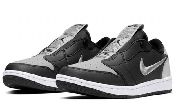 Nike Air Jordan 1 Low Tops Slip Retro Basketbalové Boty Pro Ženy Černá Šedá