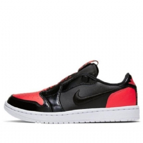 Nike Air Jordan 1 Low Tops Slip Retro Basketbalové Boty Pro Ženy Černo-červené