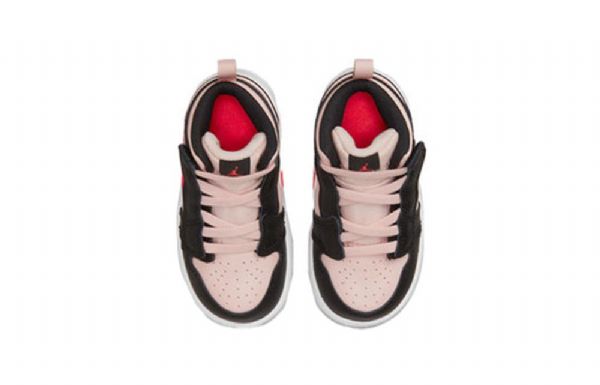 Nike Air Jordan 1 Mid Tops Alt Retro Basketbalové Boty Pro Děti Černá Růžový