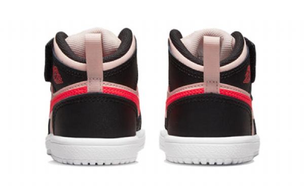 Nike Air Jordan 1 Mid Tops Alt Retro Basketbalové Boty Pro Děti Černá Růžový