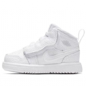 Nike Air Jordan 1 Mid Tops Alt Td Legacy Retro Basketbalové Boty Pro Děti Bílé