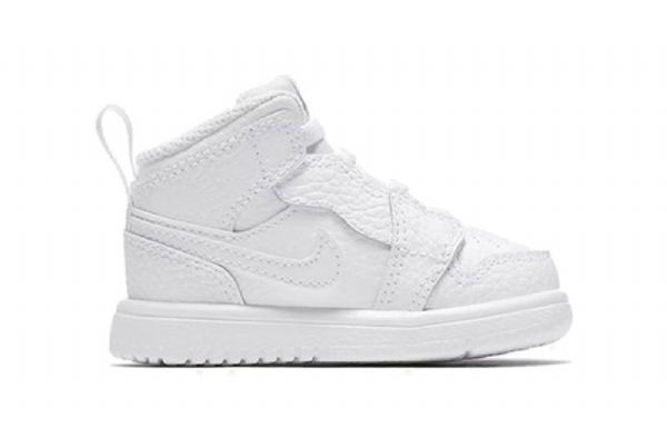 Nike Air Jordan 1 Mid Tops Alt Td Legacy Retro Basketbalové Boty Pro Děti Bílé