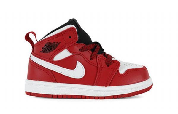 Nike Air Jordan 1 Mid Tops Bt Retro Basketbalové Boty Pro Děti Červené