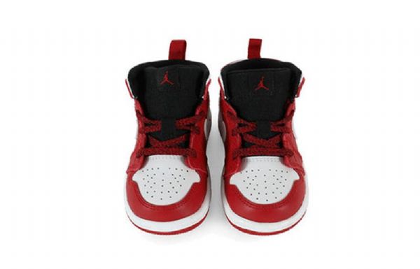 Nike Air Jordan 1 Mid Tops Bt Retro Basketbalové Boty Pro Děti Červené