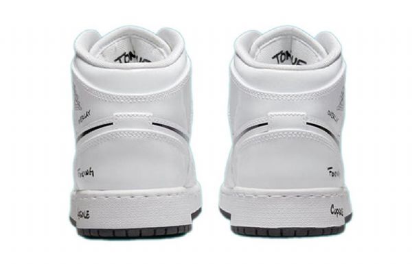 Nike Air Jordan 1 Mid Tops Gs Retro Basketbalové Boty Pro Muže Bílé