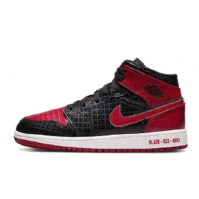 Nike Air Jordan 1 Mid Tops Gs Široké Boty Pro Ženy Černo-červené