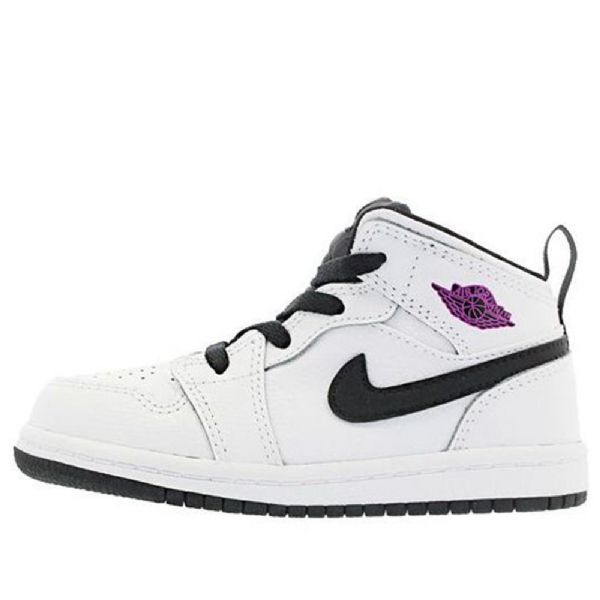 Nike Air Jordan 1 Mid Tops Gt Retro Basketbalové Boty Pro Děti Bílé Fuchsiové