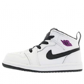 Nike Air Jordan 1 Mid Tops Gt Retro Basketbalové Boty Pro Děti Bílé Fuchsiové