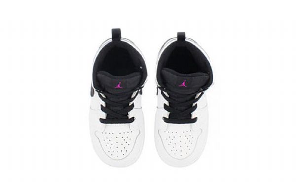Nike Air Jordan 1 Mid Tops Gt Retro Basketbalové Boty Pro Děti Bílé Fuchsiové