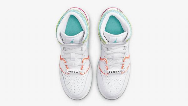 Nike Air Jordan 1 Mid Tops Knit Gs Boty Pro Ženy Bílý Vícebarevné