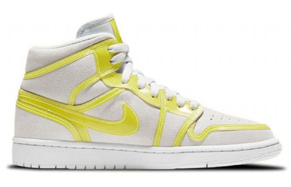 Nike Air Jordan 1 Mid Tops Lx Retro Basketbalové Boty Pro Ženy Bílá Žlutá