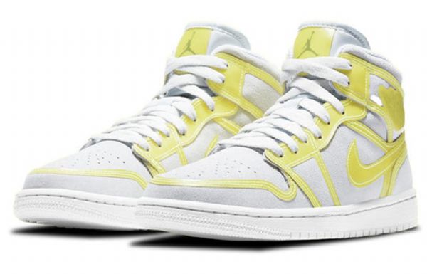 Nike Air Jordan 1 Mid Tops Lx Retro Basketbalové Boty Pro Ženy Bílá Žlutá