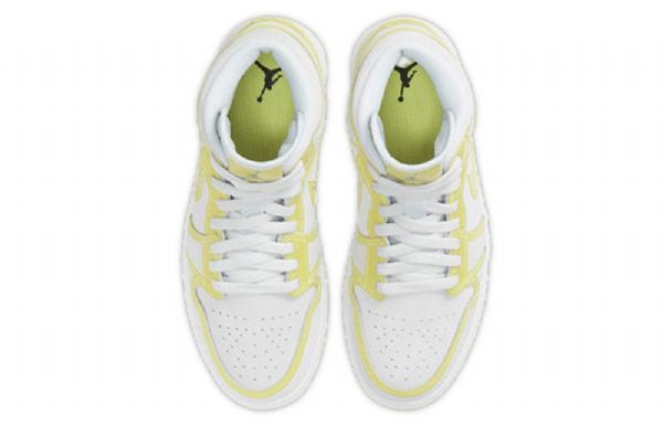 Nike Air Jordan 1 Mid Tops Lx Retro Basketbalové Boty Pro Ženy Bílá Žlutá