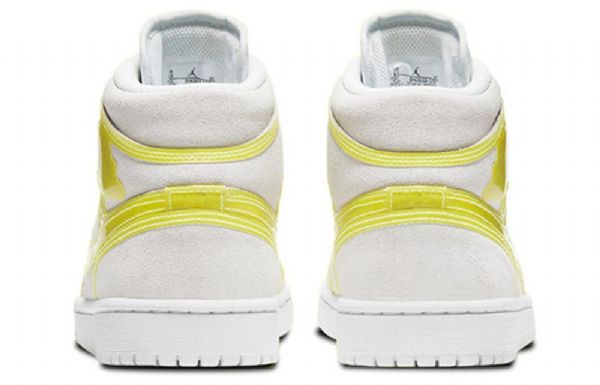 Nike Air Jordan 1 Mid Tops Lx Retro Basketbalové Boty Pro Ženy Bílá Žlutá
