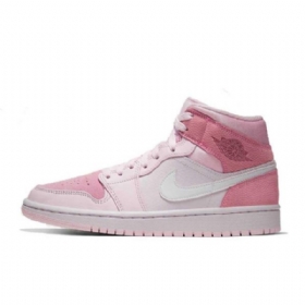 Nike Air Jordan 1 Mid Tops Odstíny Letních Bot Pro Ženy Růžové