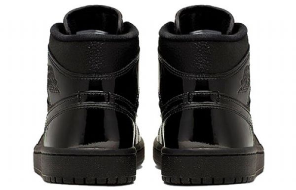 Nike Air Jordan 1 Mid Tops Patentované Retro Basketbalové Boty Pro Ženy Černé