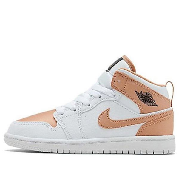 Nike Air Jordan 1 Mid Tops Ps Retro Basketbalové Boty Pro Muže Bílé Růžové Zlato