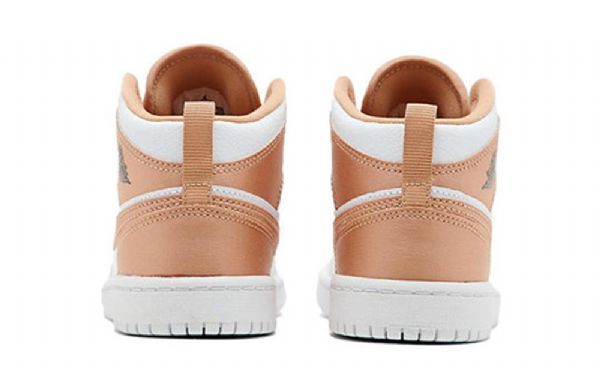 Nike Air Jordan 1 Mid Tops Ps Retro Basketbalové Boty Pro Muže Bílé Růžové Zlato