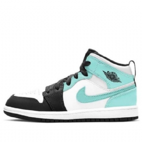Nike Air Jordan 1 Mid Tops Ps Retro Basketbalové Boty Pro Muže Černá Tyrkysová