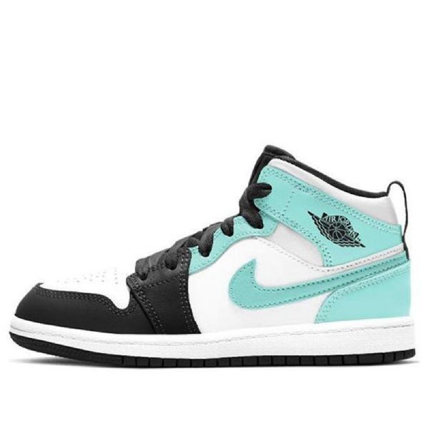Nike Air Jordan 1 Mid Tops Ps Retro Basketbalové Boty Pro Muže Černá Tyrkysová
