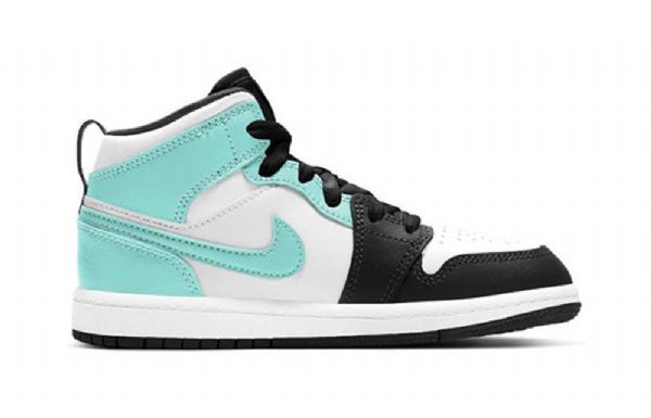Nike Air Jordan 1 Mid Tops Ps Retro Basketbalové Boty Pro Muže Černá Tyrkysová