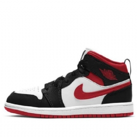 Nike Air Jordan 1 Mid Tops Ps Retro Basketbalové Boty Pro Muže Černo Červená