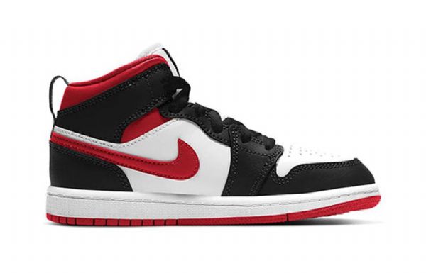 Nike Air Jordan 1 Mid Tops Ps Retro Basketbalové Boty Pro Muže Černo Červená