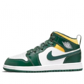 Nike Air Jordan 1 Mid Tops Ps Retro Basketbalové Boty Pro Muže Zelená Černá