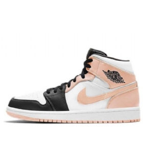 Nike Air Jordan 1 Mid Tops Retro Basketbalové Boty Pro Muže Černá Coral