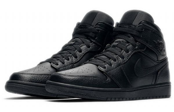 Nike Air Jordan 1 Mid Tops Retro Basketbalové Boty Pro Muže Černé