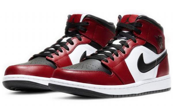 Nike Air Jordan 1 Mid Tops Retro Basketbalové Boty Pro Muže Černé