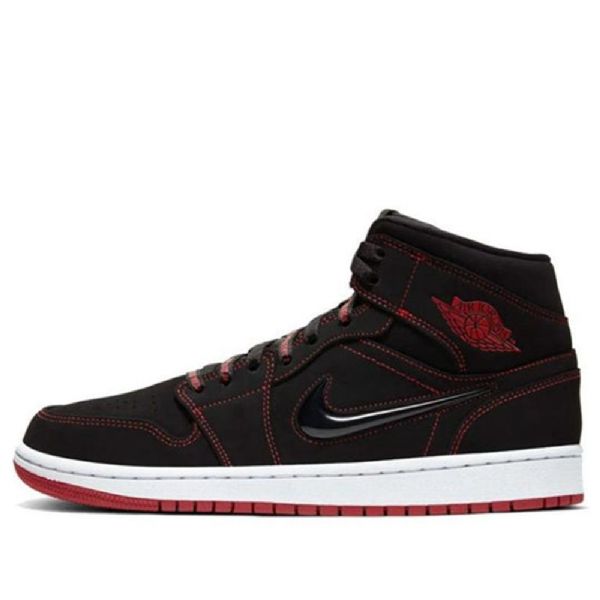 Nike Air Jordan 1 Mid Tops Retro Basketbalové Boty Pro Muže Černé