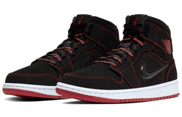 Nike Air Jordan 1 Mid Tops Retro Basketbalové Boty Pro Muže Černé