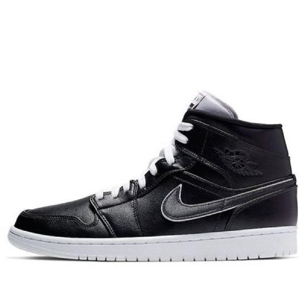 Nike Air Jordan 1 Mid Tops Retro Basketbalové Boty Pro Muže Černé